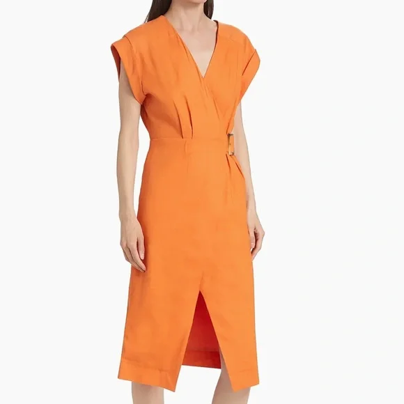 open lace back dress Veronica Beard Ezri Midi Dress | Carnelian Red main image 1